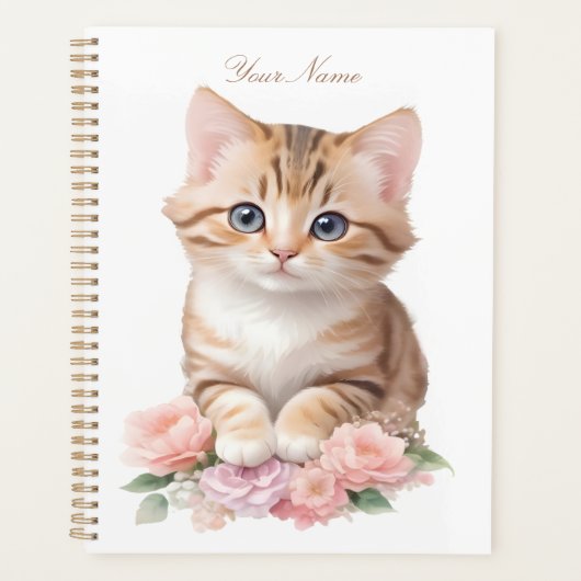 かわいい猫お洒落フローラ プランナー手帳 (正面)