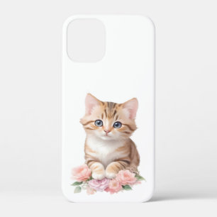 かわいい猫お洒落フローラ iPhone 12 MINI ケース