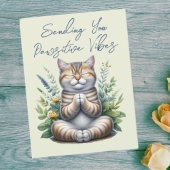 かわいい猫からのポジティブなエネルギー応援メッセージ ポストカード