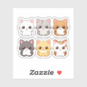 かわいい猫かわいいペット シール (シート)