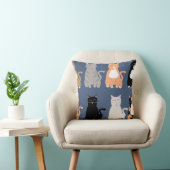 かわいい猫がおもしろいパターンを生む クッション (椅子)