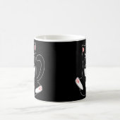 かわいい猫がコーヒーカップラインを持ち運び コーヒーマグカップ (中央)