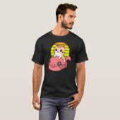 かわいい猫がシロウオに乗っている Tシャツ (正面フル)