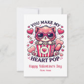 かわいい猫がハートをポップにする教室 ノートカード (正面)