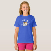 かわいい猫がバカを殴る Tシャツ (正面フル)