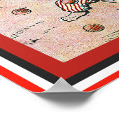 かわいい猫がリンゴを選ぶヴィンテージルイワーインコピー ポスター (角)