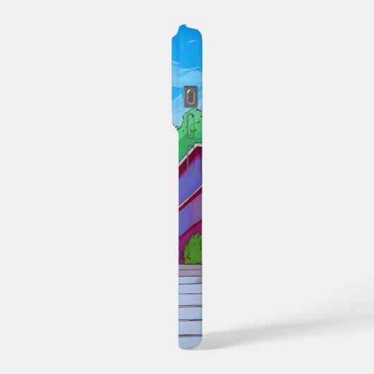 かわいい猫が冒険をする iPhoneケース (左側面)