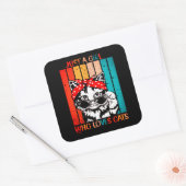 かわいい猫が大好きな女おもしろいの子 スクエアシール (封筒)