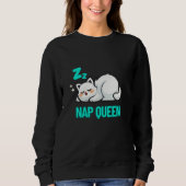 かわいい猫が寝猫の汗シャツ スウェットシャツ (正面)