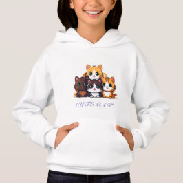 かわいい猫が座っているパーカー