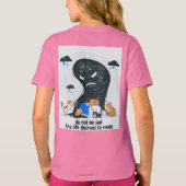 かわいい猫が悲しい人を慰める メンタルヘルスのVect Tシャツ (裏面)
