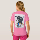 かわいい猫が悲しい人を慰める メンタルヘルスのVect Tシャツ (裏面フル)