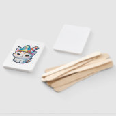 かわいい猫が新年のパーティー ハンドファン (組立なし)
