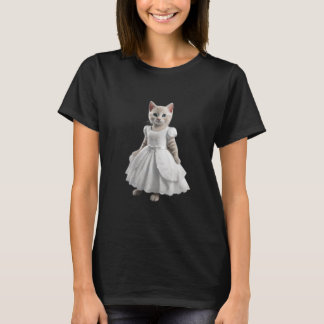 かわいい猫が服を着ておもしろい、子猫 Tシャツ