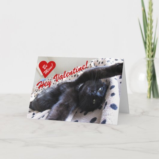 かわいい猫が登場するバレンタインデー シーズンカード (正面)