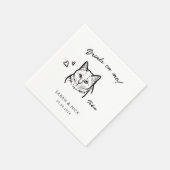 かわいい猫が私の披露宴 スタンダードカクテルナプキン (角)