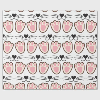 かわいい猫が足を踏む ラッピングペーパー