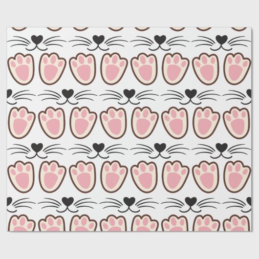 かわいい猫が足を踏む ラッピングペーパー (フラット)