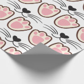 かわいい猫が足を踏む ラッピングペーパー (角)