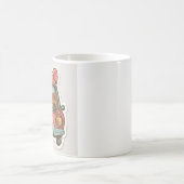 かわいい猫が車を運転する コーヒーマグカップ (中央)