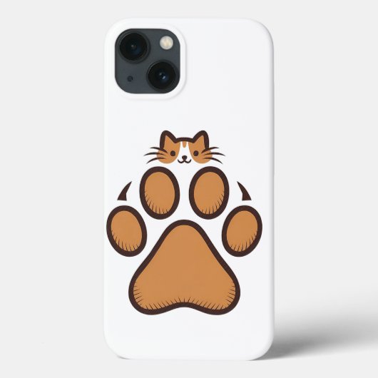かわいい猫が隠れてポープリント – イラストレーション Case-Mate iPhoneケース (裏面)