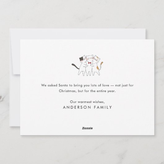 かわいい猫たちおもしろいがカロリングする季節 シーズンカード (裏面)