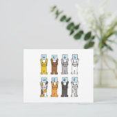 かわいい猫たちが集まる ポストカード (スタンド正面)