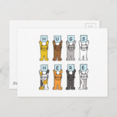 かわいい猫たちが集まる ポストカード (正面/裏面)