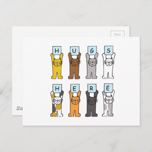 かわいい猫たちが集まる ポストカード (正面/裏面)