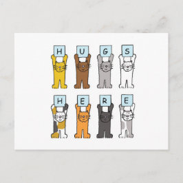 かわいい猫たちが集まる ポストカード