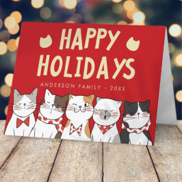 かわいい猫たちのクリスマスソング シーズンカード