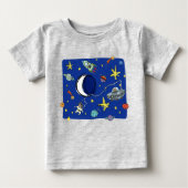 かわいい猫たちの宇宙 ベビーTシャツ (正面)