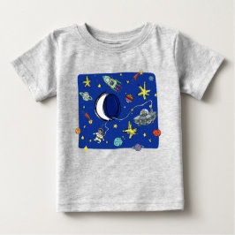 かわいい猫たちの宇宙 ベビーTシャツ