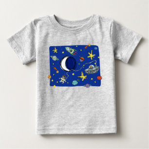 かわいい猫たちの宇宙 ベビーTシャツ