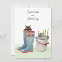 かわいい猫たちの庭パーティー