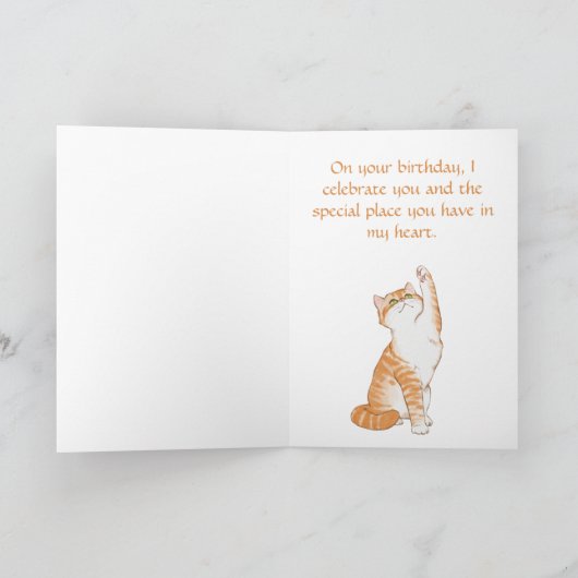 かわいい猫たちの誕生会 カード (内部)