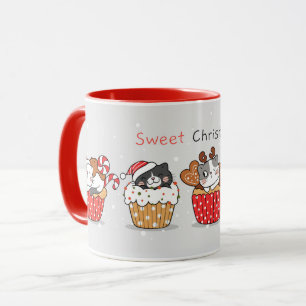 かわいい猫たちクリスマスマグカップ マグカップ