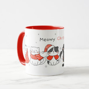 かわいい猫たちクリスマスマグカップ マグカップ
