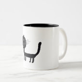 かわいい猫たちスケッチマグカップ ツートーンマグカップ (正面右)