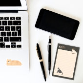 かわいい猫たちダークグレーが並ぶ ポストイット