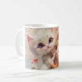 かわいい猫たちデジタルアート コーヒーマグカップ (正面左)
