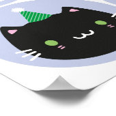 かわいい猫たちパーティー帽子 ポスター (角)