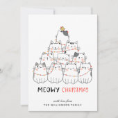 かわいい猫たちメリークリスマスカード シーズンカード (正面)