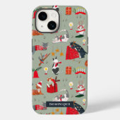 かわいい猫たちレトロなクリスマスケースメイトiPhoneケース Case-Mate iPhoneケース (裏面)