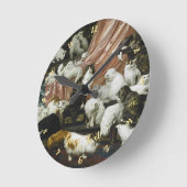 かわいい猫たちヴィンテージアートホームオフィスデコール ラウンド壁時計 (傾斜)