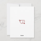 かわいい猫たち人生を願うバレンタインデー シーズンカード (裏面)