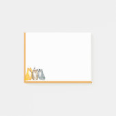 かわいい猫たち歌う動物の芸術 ポストイット (正面)