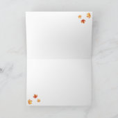 かわいい猫たち紅葉、ハロウィーン、感謝祭 カード (内部)