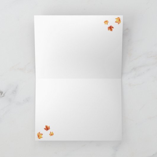 かわいい猫たち紅葉、ハロウィーン、感謝祭 カード (内部)