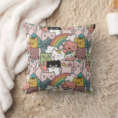 かわいい猫たち装飾用クッション クッション (ブランケット)